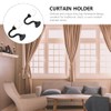 Cabilock Ganchos Decorativos para Cortinas, Cristal Negro
