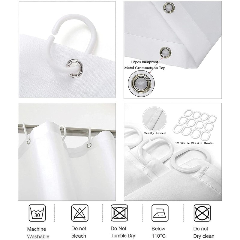 4Pcs Romantic Red Rose Bathroom Shower Curtain Sets, Independence Day