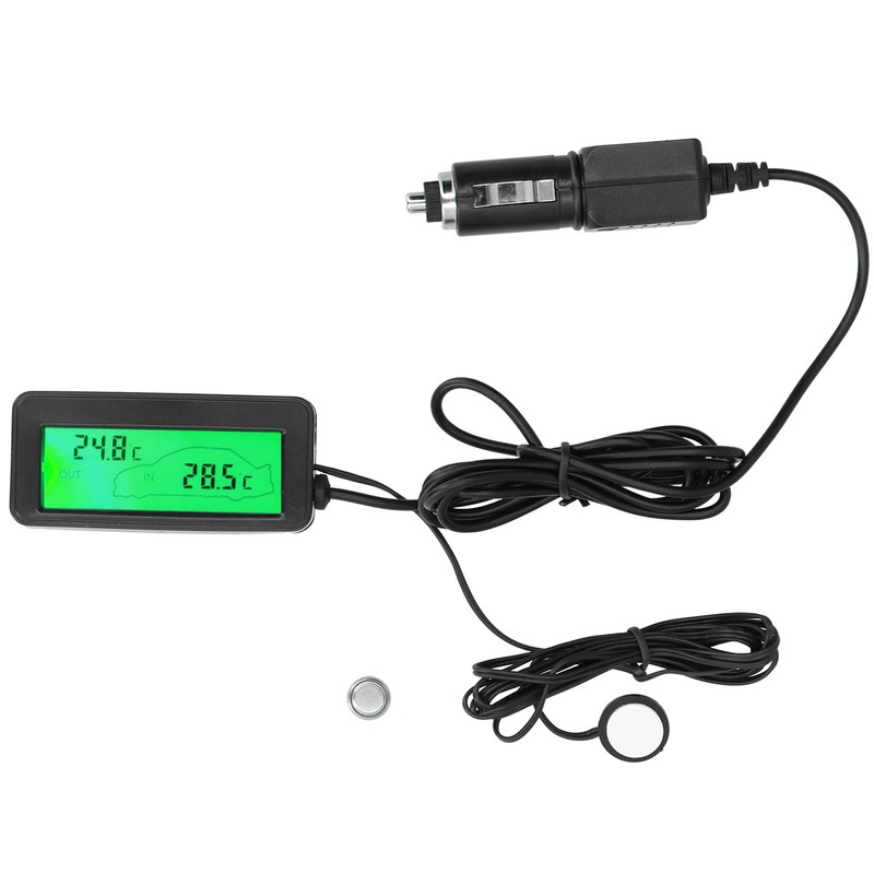 Mini Thermometer Electronic Temperature Meter with LCD Display DC12V for