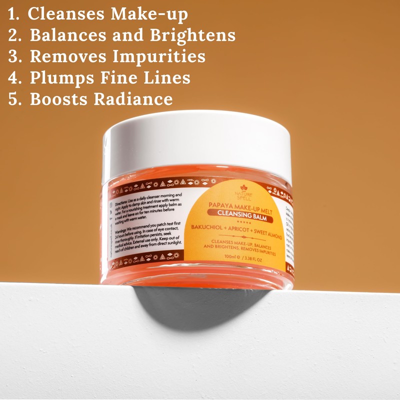 Nature Spell Papaya Cleansing Balm 100ml - Make Up Remover