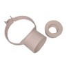 Floplast Soil Pipe White Strap Boss with 43mm Solvent Boss