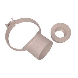 Floplast Soil Pipe White Strap Boss with 43mm Solvent Boss Adapter
