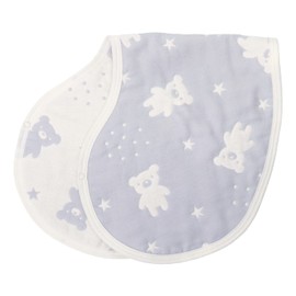 Baby Castle, Burp Cloth, Bib, Star Bear, Made in Japan, gray