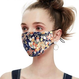 UTRIPSUNEW Face Masks for Women - Cotton Face Mask Washable Reusable Cloth Mask with 4 Filters Adjustable Ear Loops & Nose Wire