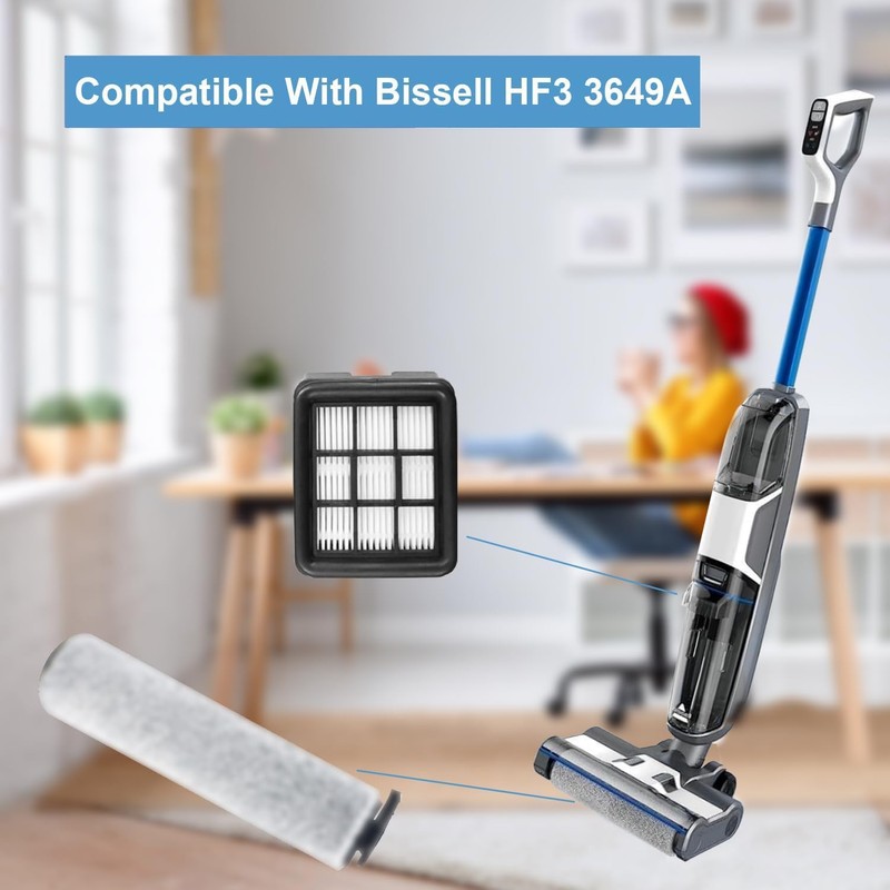 Laukowind Replacement Brush Roller Filt-er Set For Bissell HF3 3649A