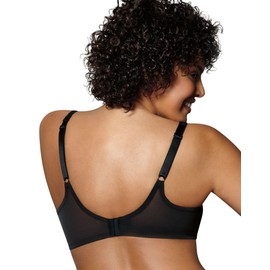 Playtex Women's Love My Curves Thin Foam W/Lace Underwire, Black/Nude, 40DD