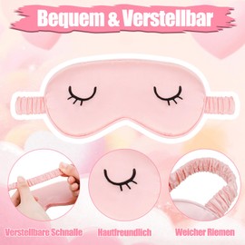 2 Pieces Silk Adult Eye Mask Sleeping Mask Women Comfortable Sleeping Mask Women Men Light Blocking Night Mask with Storage Bag (Large)