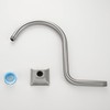 SEABEFORE Shower Arm 13 Inch Shower Extension Arm Brushed Nickel