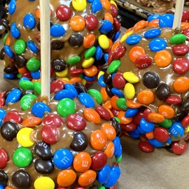 TV's Deli & Diner Gourmet Jumbo Caramel Apple | Caramel, Candy Buttons & White Chocolate | Handmade & Freshly Prepared (Candy Buttons & White Chocolate)