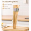 LOROTOCO 20Pairs Bamboo Chopstick Reusable Wooden Chop Sticks Washable Chinese