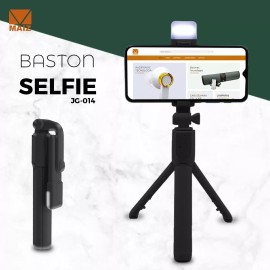 Maíz Baston Selfie Stick Tripie Luzled Control Remoto Bluetoth