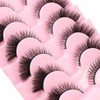 Kiusatig Eyelashes Natural Fox Eye Lashes Cat Eye Lashes Fluffy