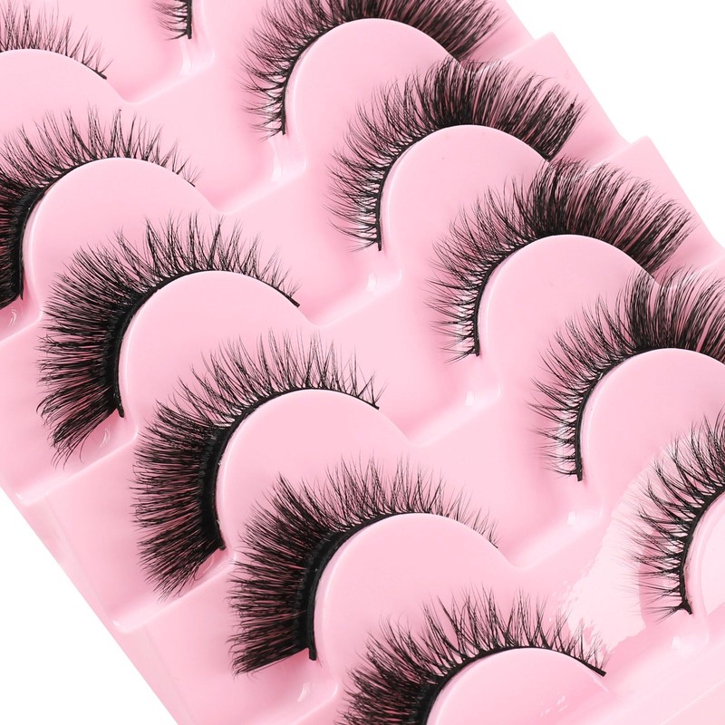 Kiusatig Eyelashes Natural Fox Eye Lashes Cat Eye Lashes Fluffy
