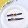 Bow Hair Clips for Women Girl Leopard Print Duckbill Hairclip