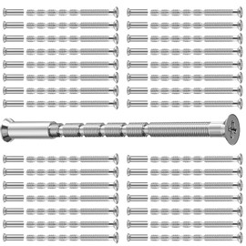 30-Set M3 Nickel-Plated Door Handle Screws – Universal Replacement Fixing Bolt Kit for Lever Handles – Adjustable Length 40-80mm – Cross Slot Screws with Sleeves for Interior Doors