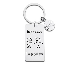 Funny Gifts for Best Friend Keychain for Men Women I've Got Your Back Keychain for Friends Bestie Brother Sister Christmas Stocking Stuffers for Women Men Coworker Birthday Gifts for Women Men Son