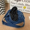 LIZHAOCAI Denim Shoulder Handbag Casual Retro Style Tote Bag Convenient
