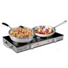 Megachef Ceramic Infrared Double Cooktop, 25 Inch, Black