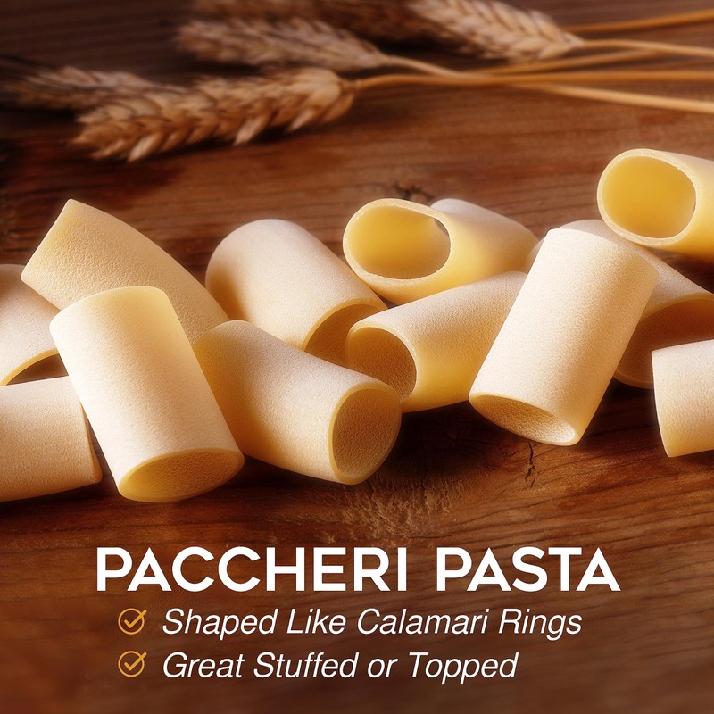 Morelli Organic Gluten-Free Pasta, Paccheri - Italian Gourmet, Organic, Large