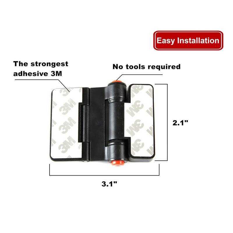 Refrigerator Door Locks Double Button Adhesive Fridge Lock with Keys,