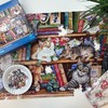 Puss Back in Books 1000 Piece Jigsaw Puzzle | Cat
