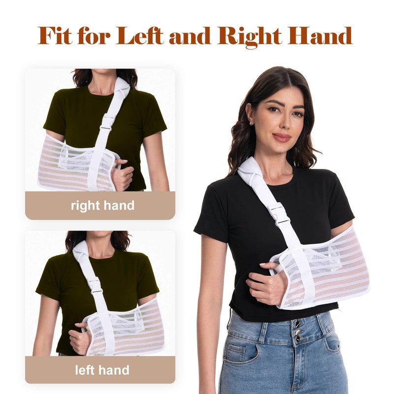 Ledhlth Mesh Breathable Arm Sling for Women/Men& Adults - Adjustable