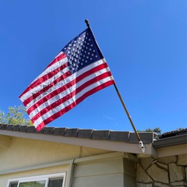 Bradford American Flag 4x6 ft Pole Sleeve for Outside, Heavy Duty Embroidered Outdoor American USA Flags, Vivid Color Polyester US Flag 4'x6'