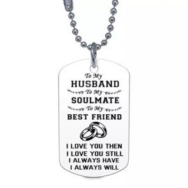 To My Husband Soulmate Best Friend I Love You Necklace - Gift for Husband N170