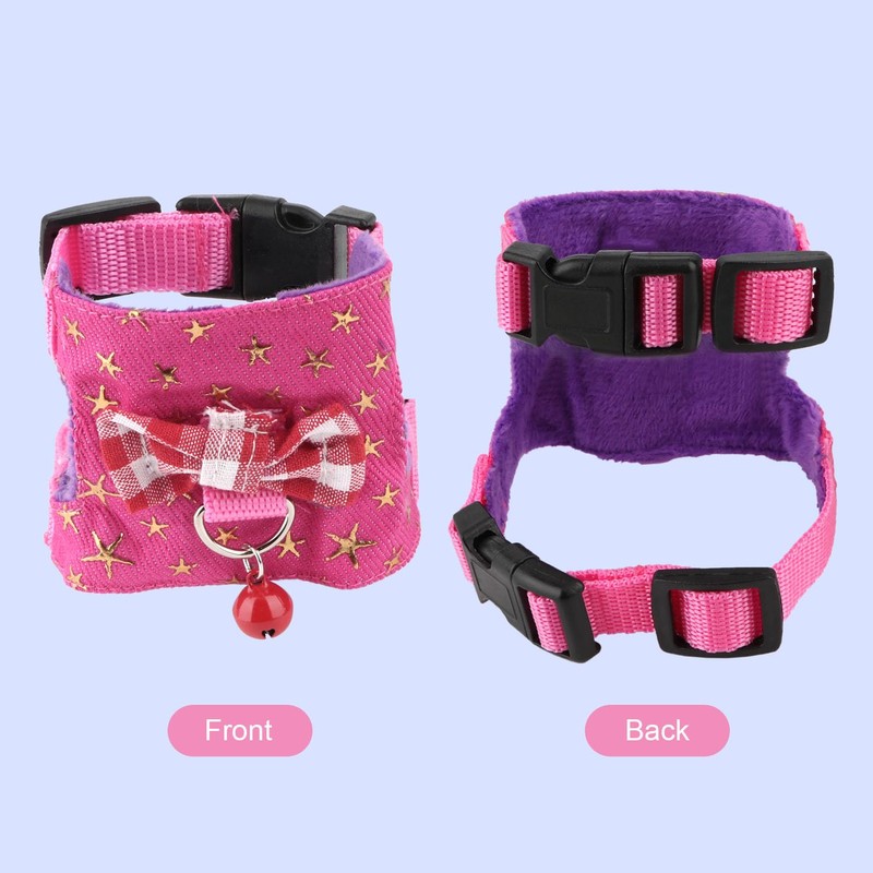 Wontee Small Pet Harness Vest and Leash Set with Bowknot