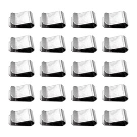 JNNJ Pack of 20 Stainless Steel Spring U-Clip, Stainless Steel Solar Panel Cable Clips, Cable Clips, Photovoltaic Wire Clamp, Solar Wire Clamp, Solar Panel for Cable Attachment