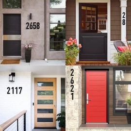 Iluminpro 8 Inch House Numbers, Aluminum Modern House Numbers for Outside Floating Address Numbers Door Garden Decor Visibility Signage, Screwless, Waterproof Corrosion Resistant, Easy to Install (Number 2)