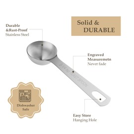 BERYLER 1PCS Yeast Measuring Spoon, Stainless Steel 2-1/4 Teaspoons, 2.25tsp, 0.25 Ounces
