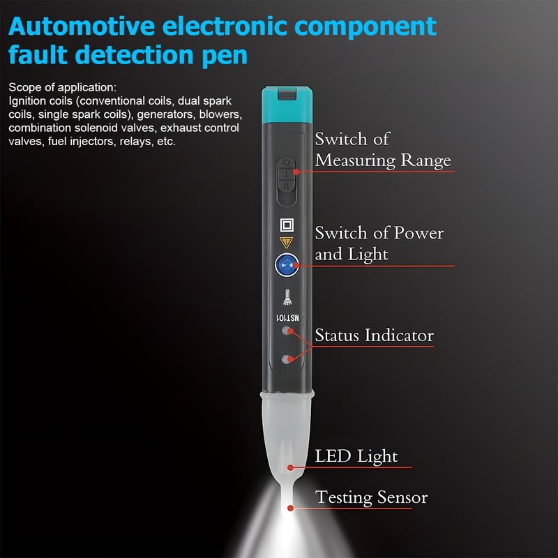KHGUZ Car Ignition Coil Tester, MST-101 Auto Spark Electronic Fault