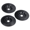 3PCS Set Wood Grinding Wheel Black Color 100mm Diameter 16mm