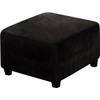 GERLNF Square Velvet Ottoman Covers Ottoman Slipcover Footstool Protector Covers