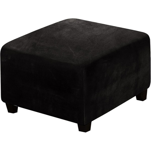 GERLNF Square Velvet Ottoman Covers Ottoman Slipcover Footstool Protector Covers