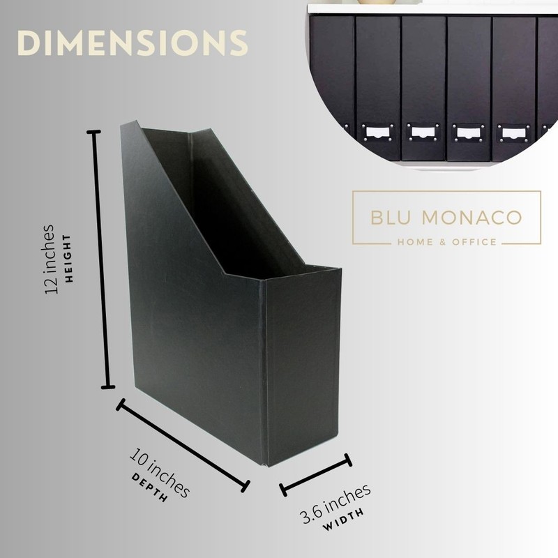 BLU MONACO Magazine Storage Containers 6 Piece Magazine File Holders