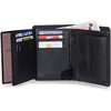 Frentree Men's Trifold Nappa Leather Wallet, 15 Card Slots, RFID