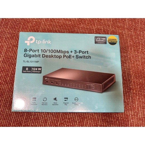 TP-Link TL-SL1311MP | 8 Port 10/100Mbps Fast Ethernet PoE Switch