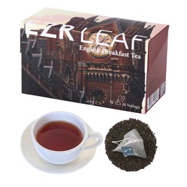 EZR Leaf English Breakfast Premium Whole Leaf Ceylon Black Tea, 20 counts 2.1 Once, Rich Flavor & Bold Aroma Blend, A Morning Ritual in Every Cup