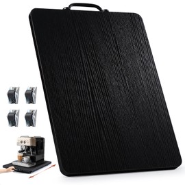 Appliance Slider, Sliding Tray for Coffee Maker, Coffee Pot Slider for Countertop, Kitchen Appliance Rolling Tray with Rubber Wheels,Large - Long, Black(12.5” x 16”)