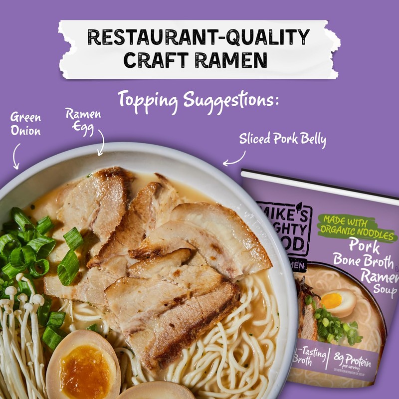 Mike’s Mighty Good Bone Broth Pork Ramen Cup (Pack of