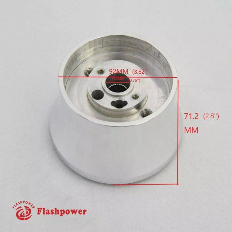FLASHPOWER GM Chevy Steering Wheel Adapter 9 Bolt Billet Polished