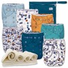 Nora's Nursery Cloth Diapers 7 Pack with 7 Inserts &