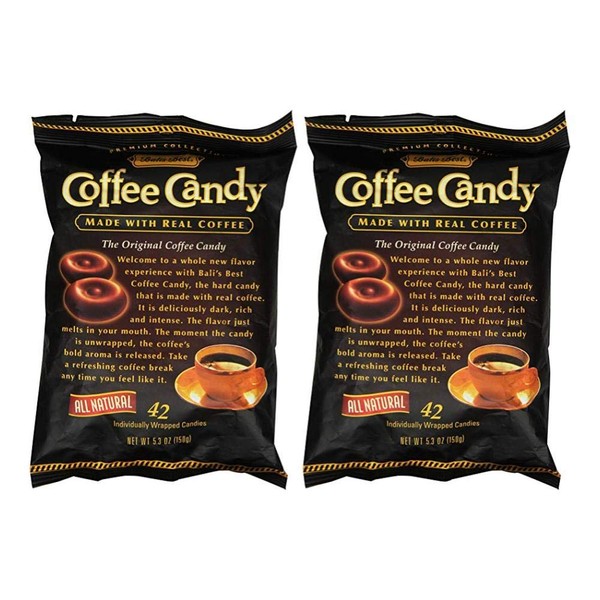 Bali's Best Coffee Candy Individually Wrapped (42 Pcs) (Pack of 2)