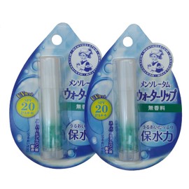 [Bulk Purchase] Mentholatum Water Lipstick, Unscented, 0.2 oz (4.5 g) x 2 Sets