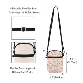 Easter Bunny Crossbody Bag Christian Religious Gift Bible Verse Gift Worthy Risen Three Days Strong True Story Faith Bag (2549 Bunny Faith HC)