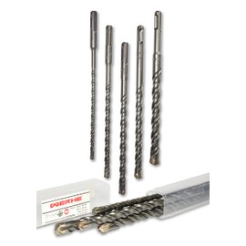 WERHE ® SDS Plus Concrete Drill Bit Set 5 Pieces 6, 8, 10, 12, 14 x 210 mm Hammer Drill Bit Masonry Drill Concrete Drill Bit