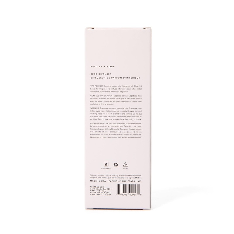 Mistral Figuier & Rose Reed Diffuser – Luxury Fig &
