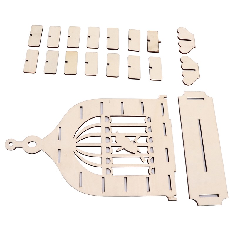 Wooden Chocolate Display Stand Bird Cage Style Dessert Display Shelves